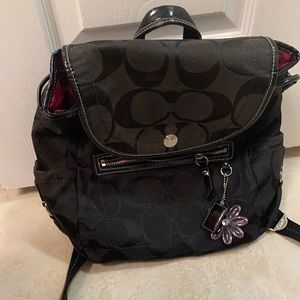 Black Coach Mini Backpack